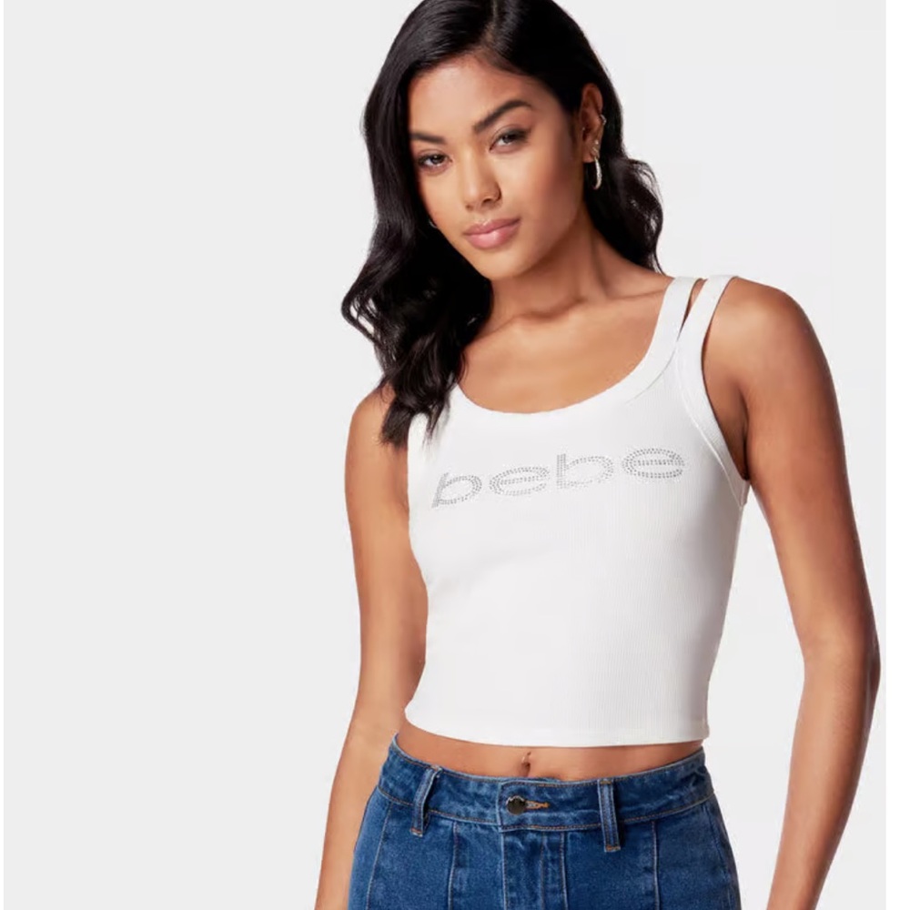 NWT Bebe cropped ribbed tank
